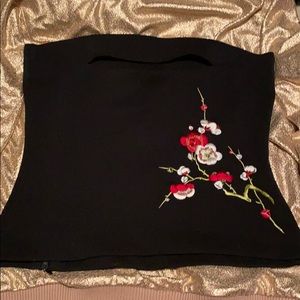 Express Sexy black strapless top Small